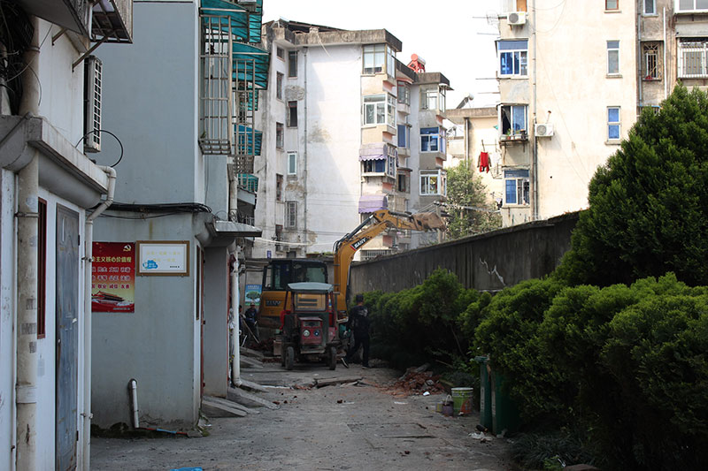 老旧小区改造施工现场