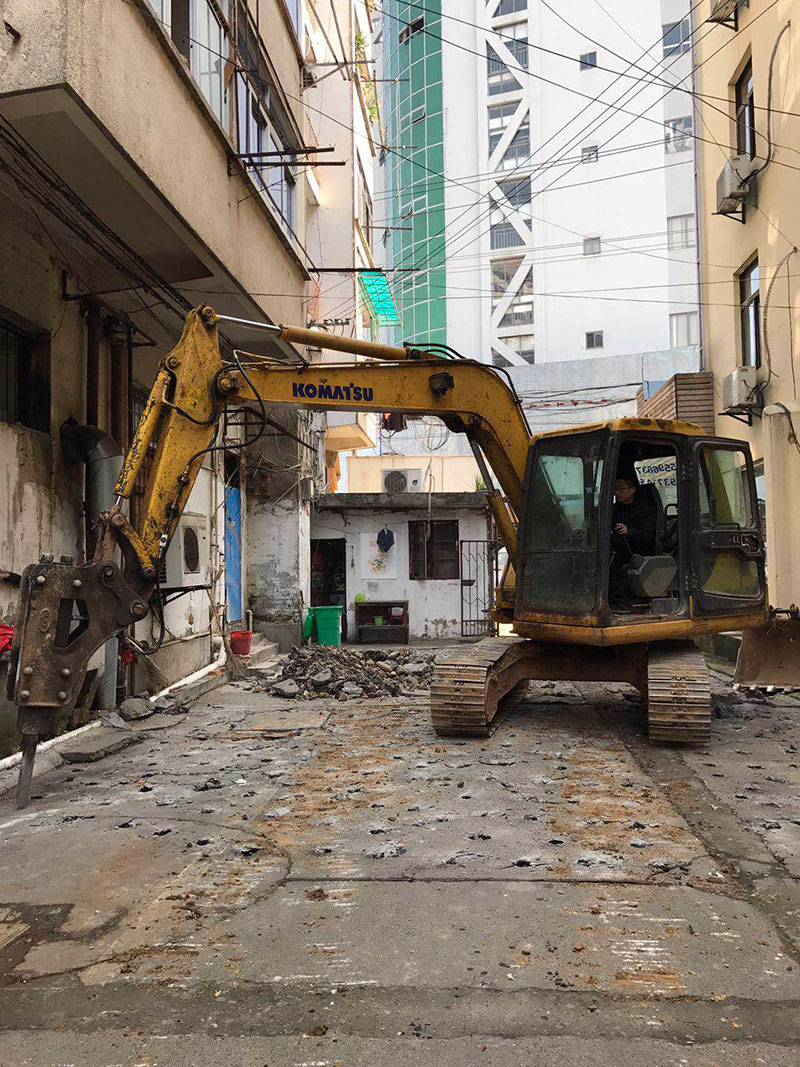 老旧小区改造施工现场