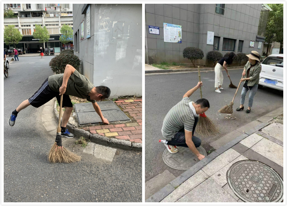 区城建投公司党支部与共建社区开展“创城”环境卫生大扫除活动