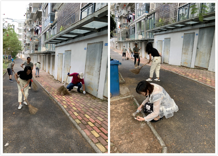 区城建投公司党支部与共建社区开展“创城”环境卫生大扫除活动