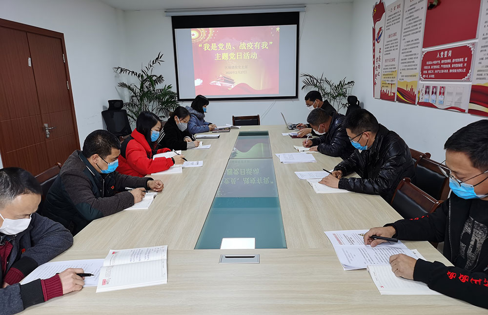 屯溪城建投公司党支部开展“我是党员、抗疫有我”主题党日活动