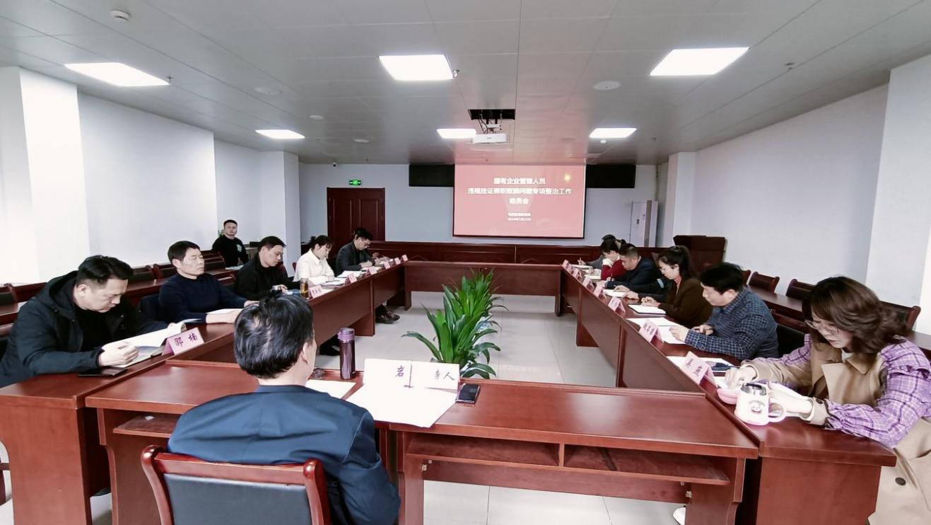 集团公司召开国有企业管理人员违规挂证兼职取酬问题专项整治工作动员会