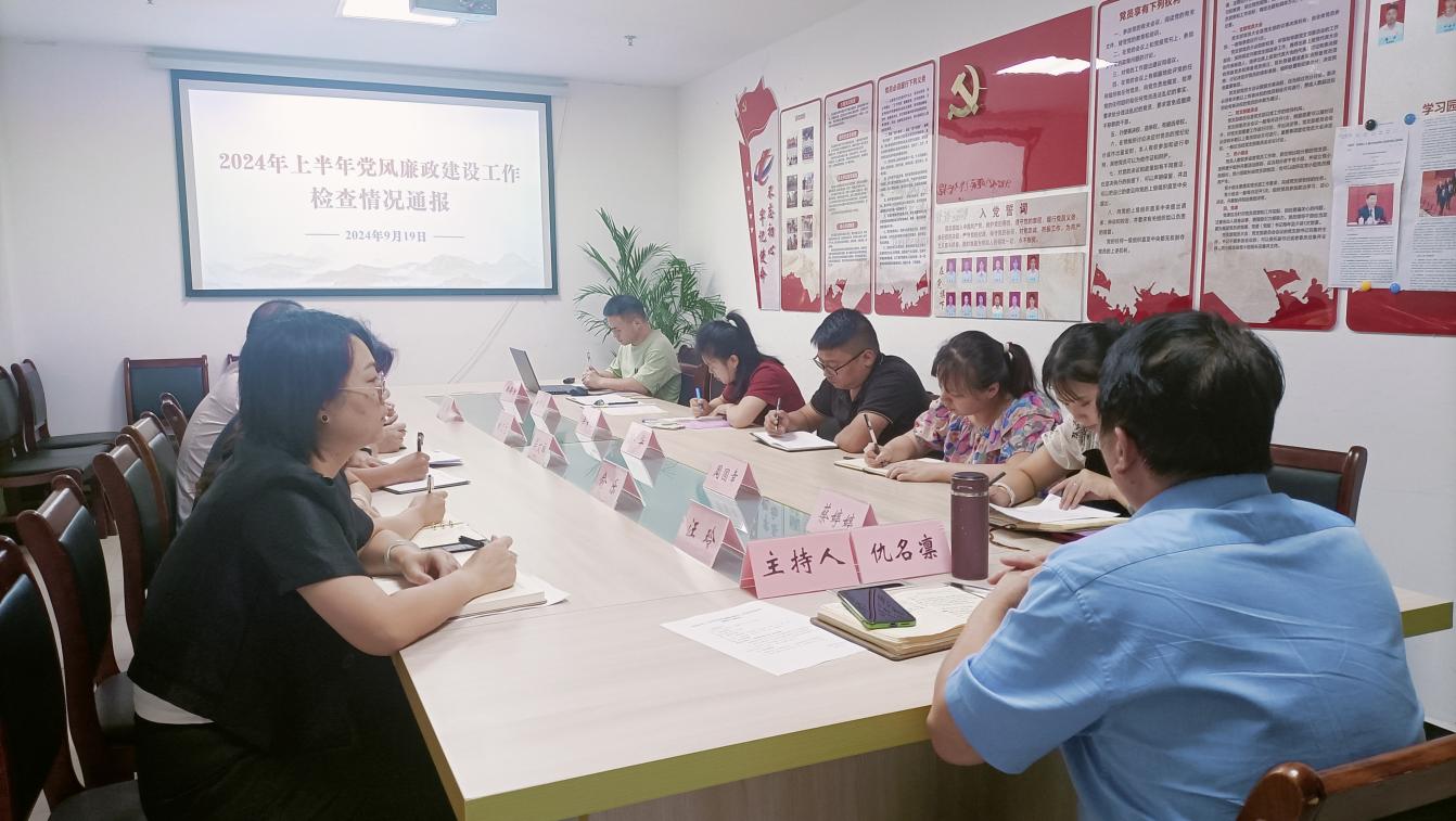 集团公司召开上半年党风廉政建设工作检查情况通报会