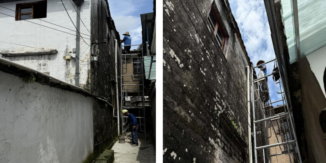 暴雨中的国企守护——村企联动谱写古建新生协奏曲