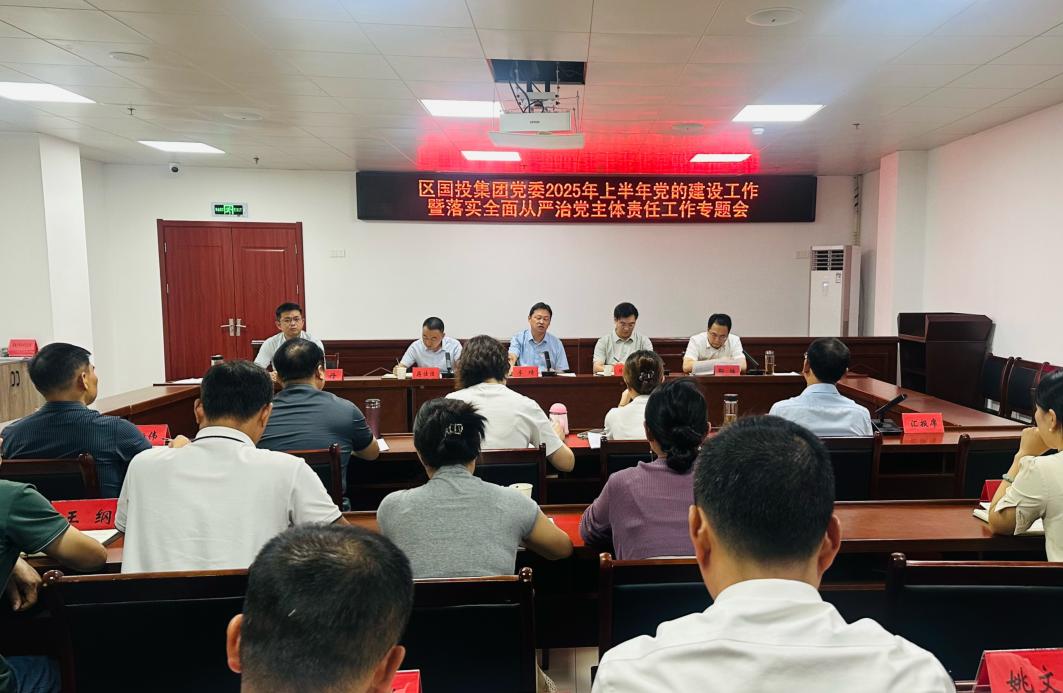 屯溪区国投集团党委召开2025年上半年党的建设工作暨落实全面从严治党主体责任工作专题会议