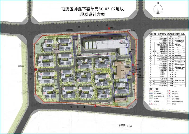 关于屯溪区帅鑫下窑单元SX-02-02地块规划设计方案的公示